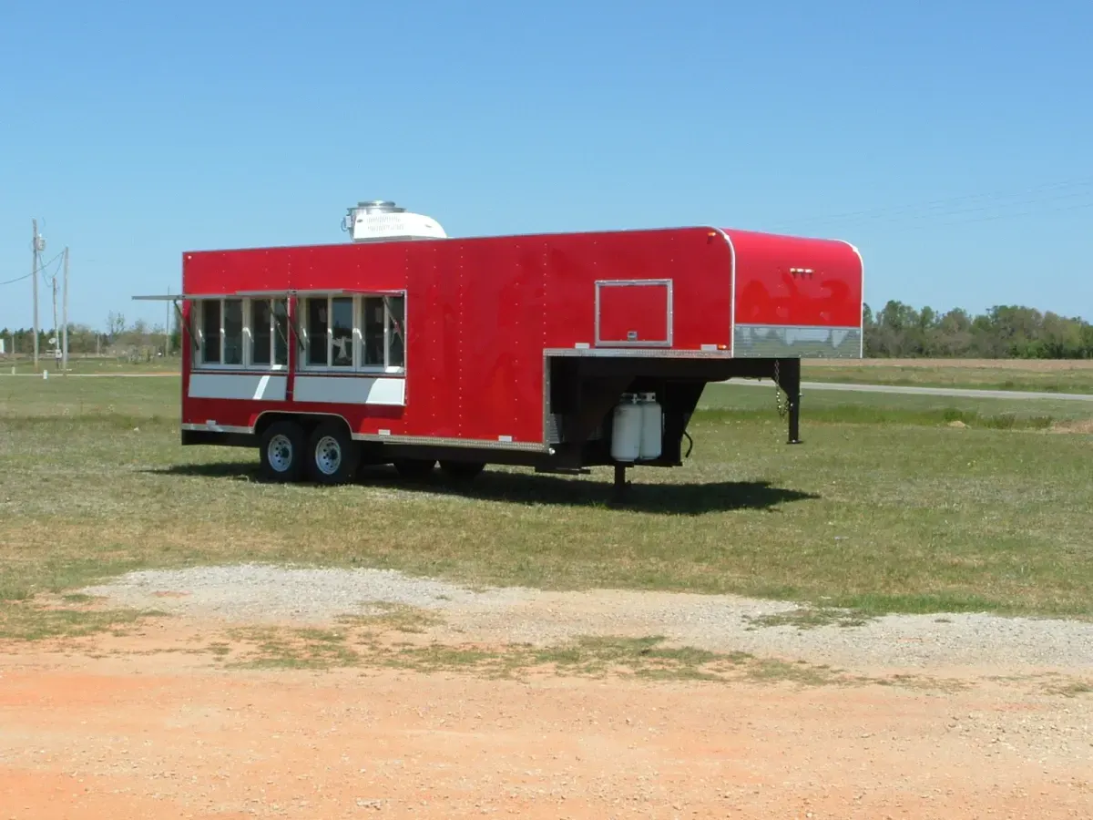 2024 7 x 26 Smoker BBQ Concession Trailer / Mobile Kitchen Cookshack Unit thumbnail 2