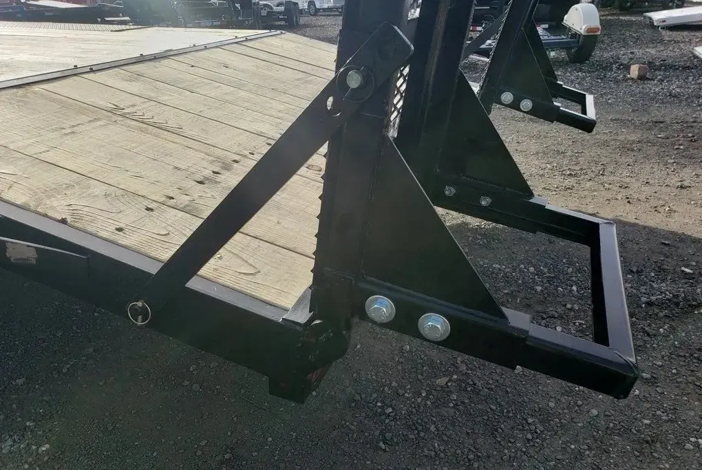 2024 gooseneck deckover 24 ft flatbed equipment hauler 8.5 x 24 20+4 trailer thumbnail 3