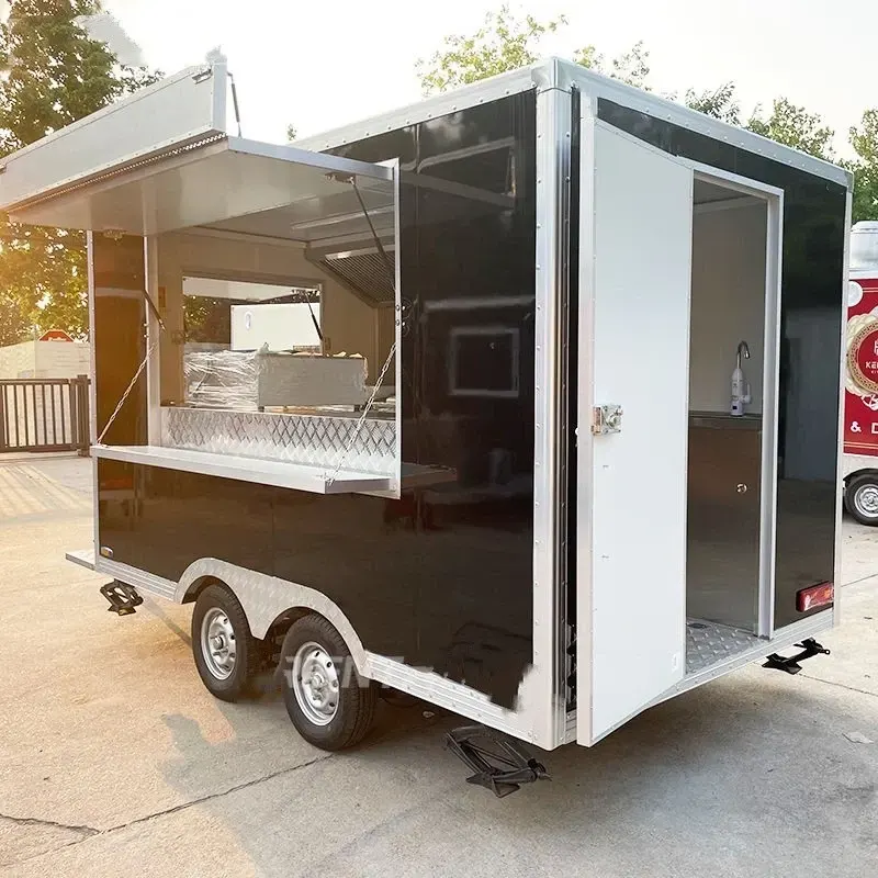 Commercial Food Van Concession Street Mobile Food Truck Cart Fast Food Trailer thumbnail 2