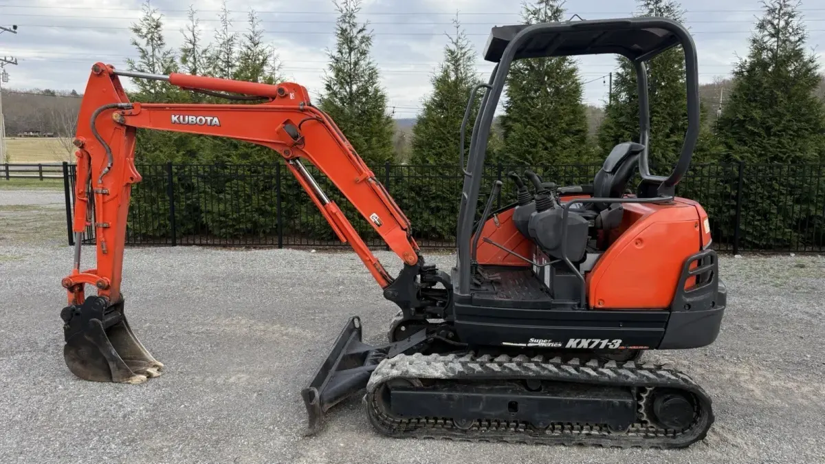 2018 KUBOTA KX71-3S MINI EXCAVATOR - AUX HYD - 2 SPD - QUICK ATTACH BUCKET