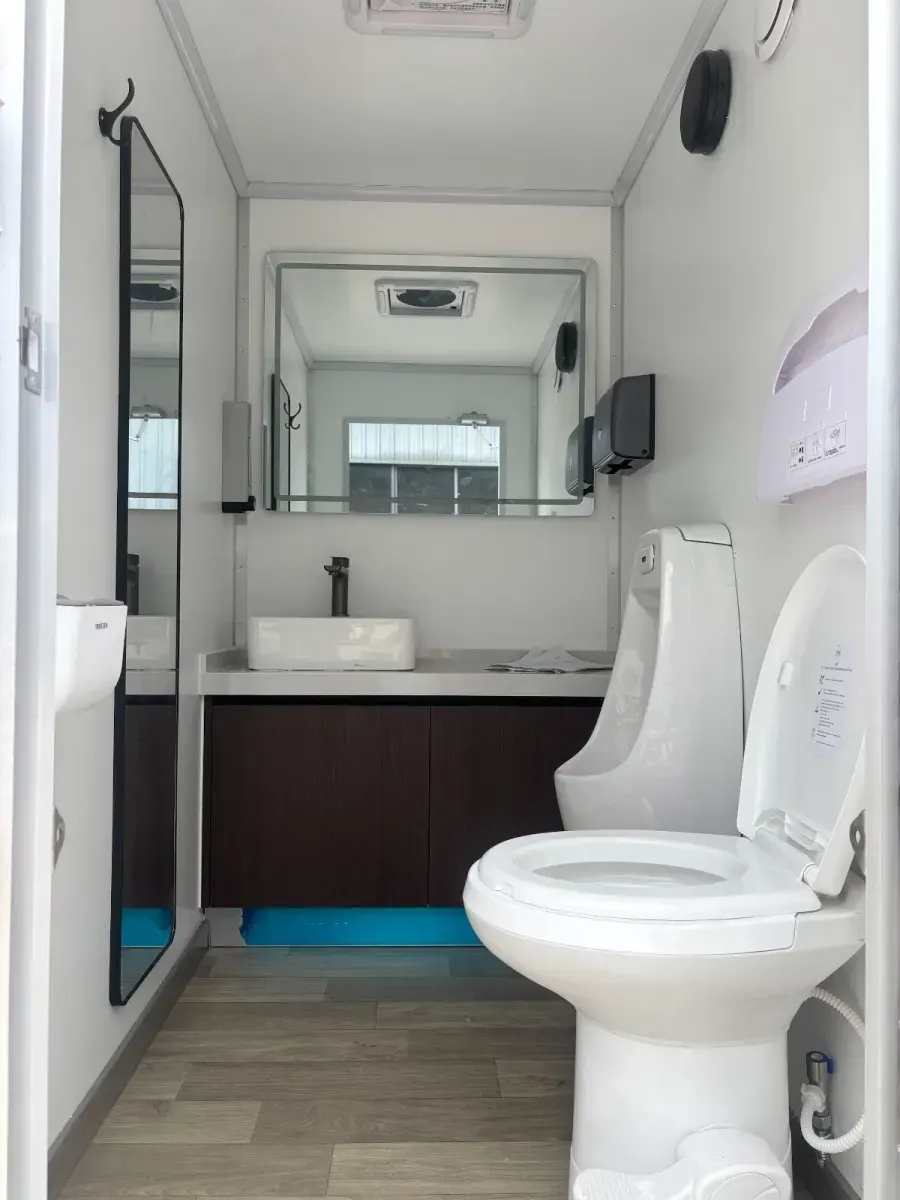 Luxury 2 Stall Restroom Trailer Toilet thumbnail 3