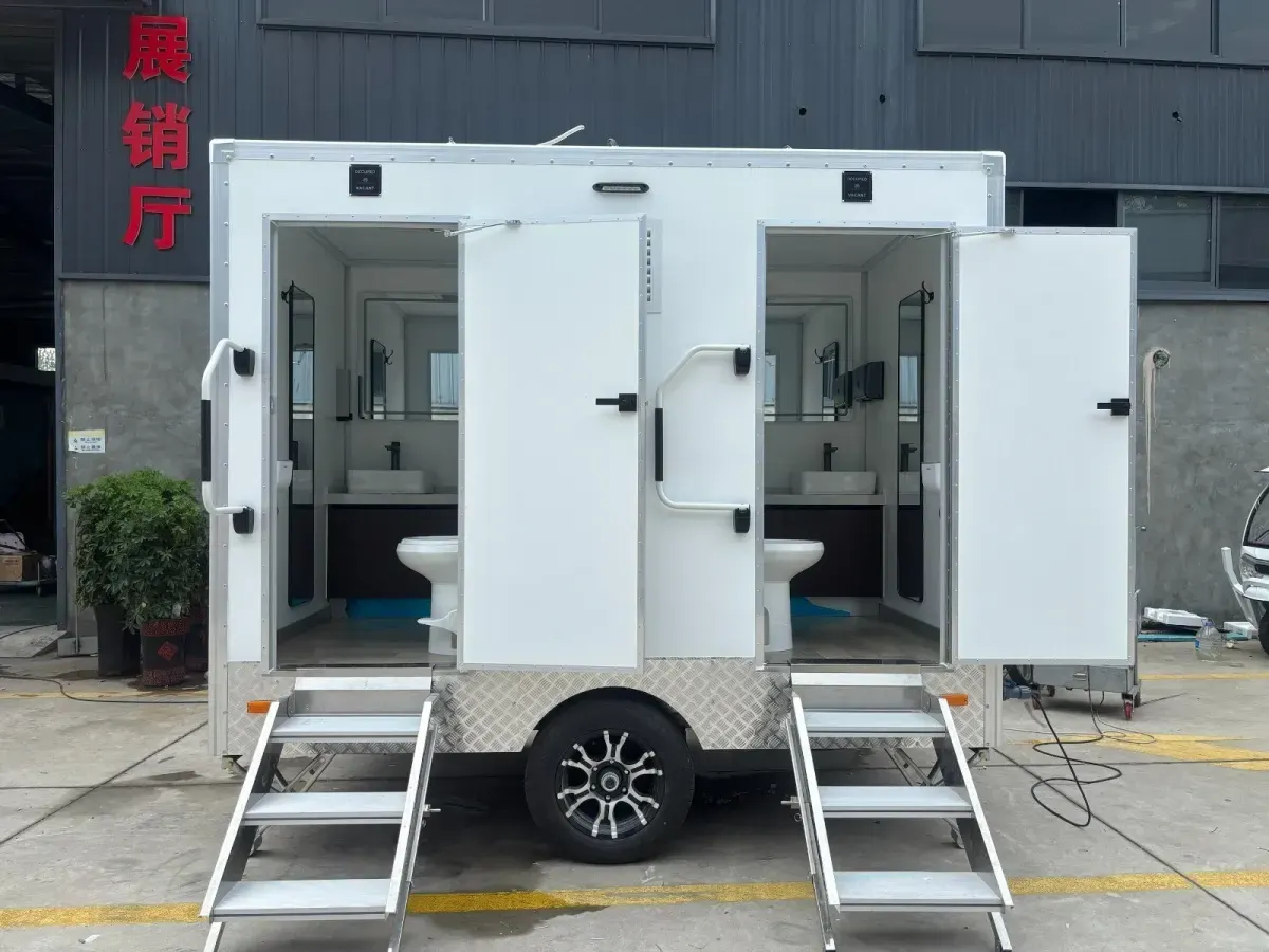 Luxury 2 Stall Restroom Trailer Toilet thumbnail 4
