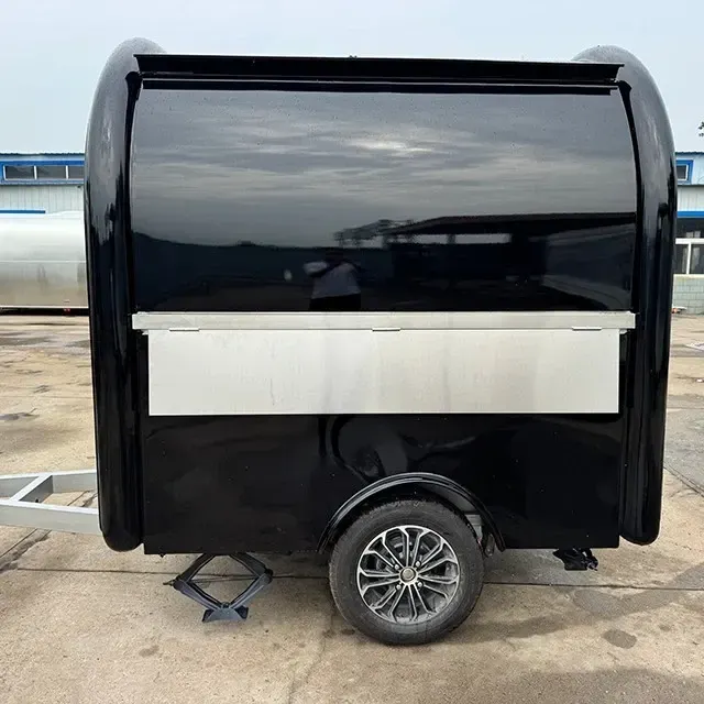Mini Food Trailer Mobile Kitchen Concession Cart Fully Equipped for Hot Dog thumbnail 3