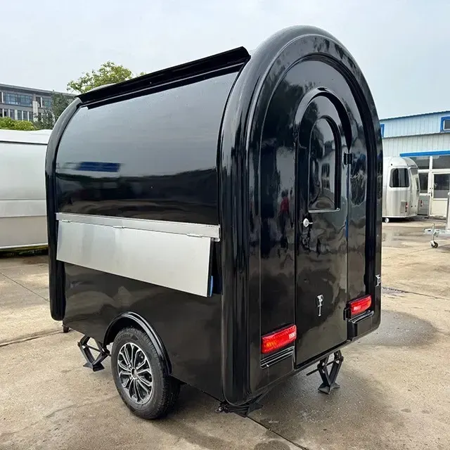 Mini Food Trailer Mobile Kitchen Concession Cart Fully Equipped for Hot Dog thumbnail 4