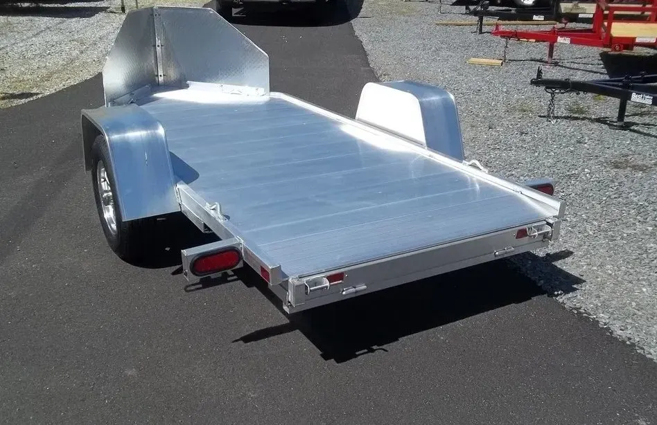 single motorcycle aluminum trailer
