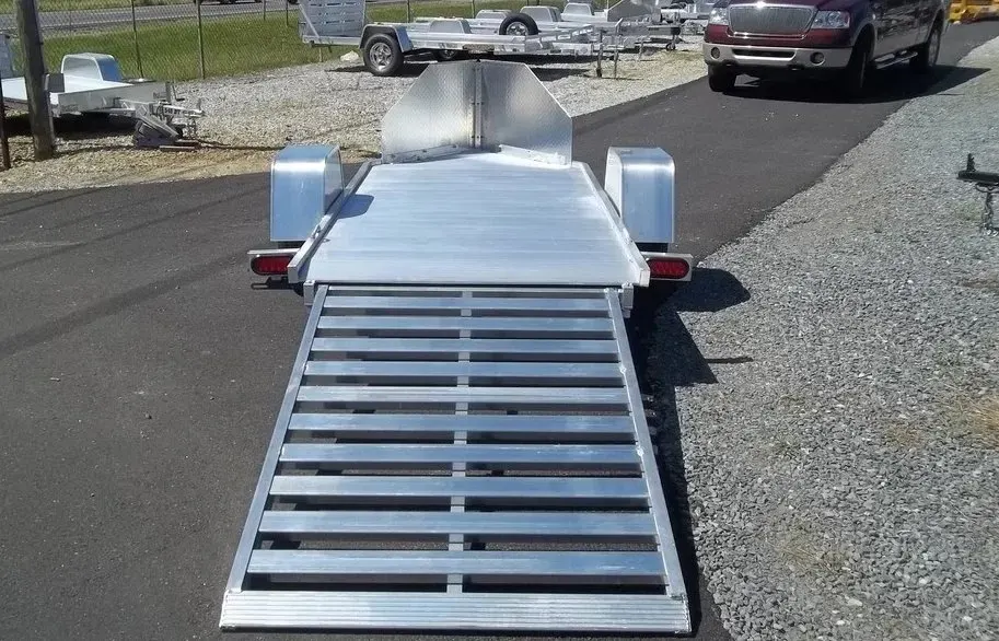 single motorcycle aluminum trailer thumbnail 3